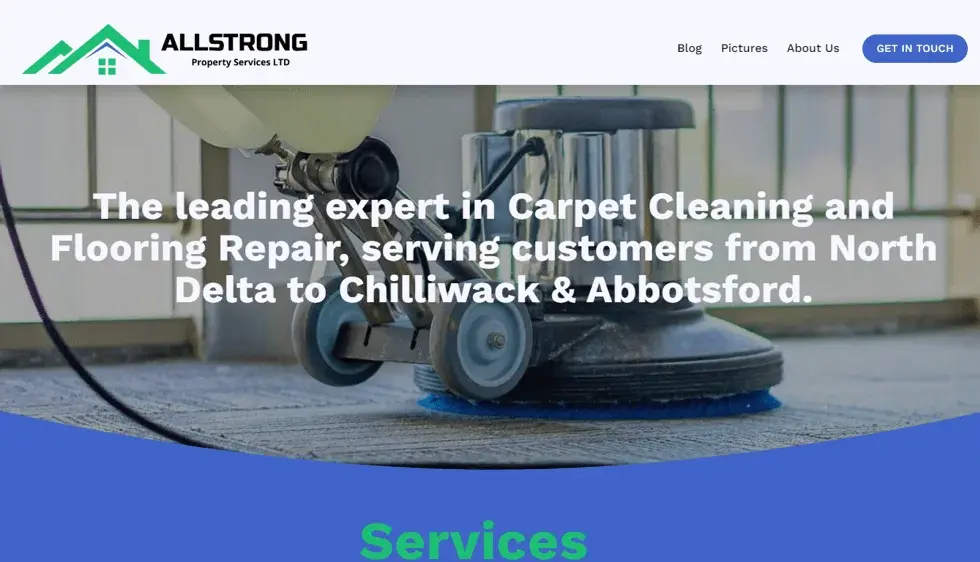 All Strong Services website portfolio screenshot