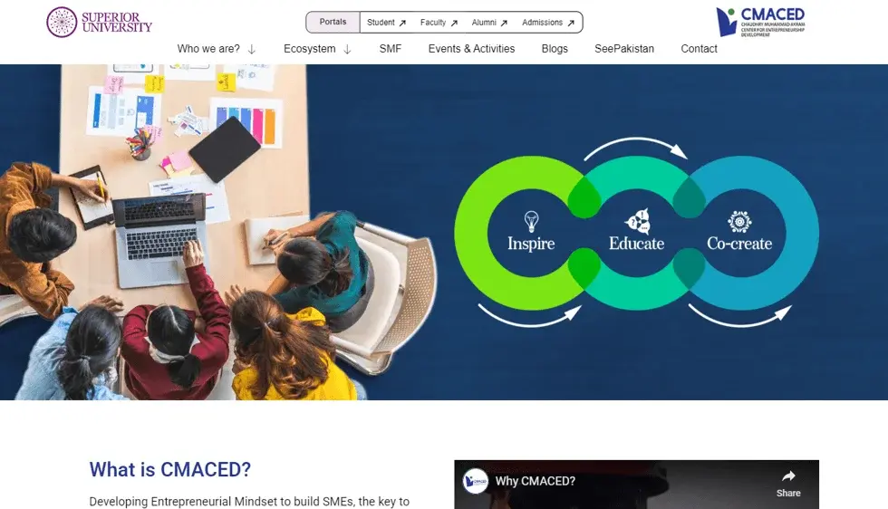 CMAC ED website portfolio screenshot