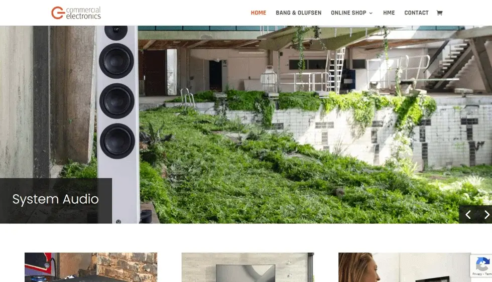 Commercial Electronics website portfolio screenshot