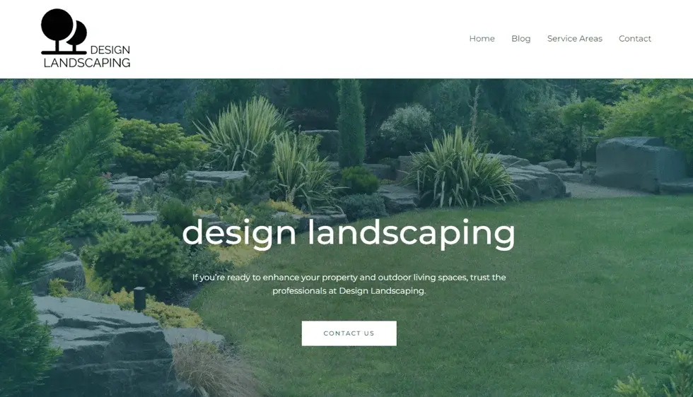 Design Landscaping website portfolio screenshot