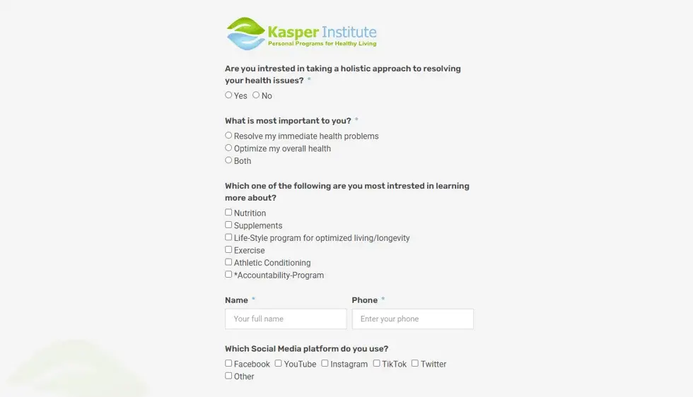Dr. Joe Kasper website portfolio screenshot