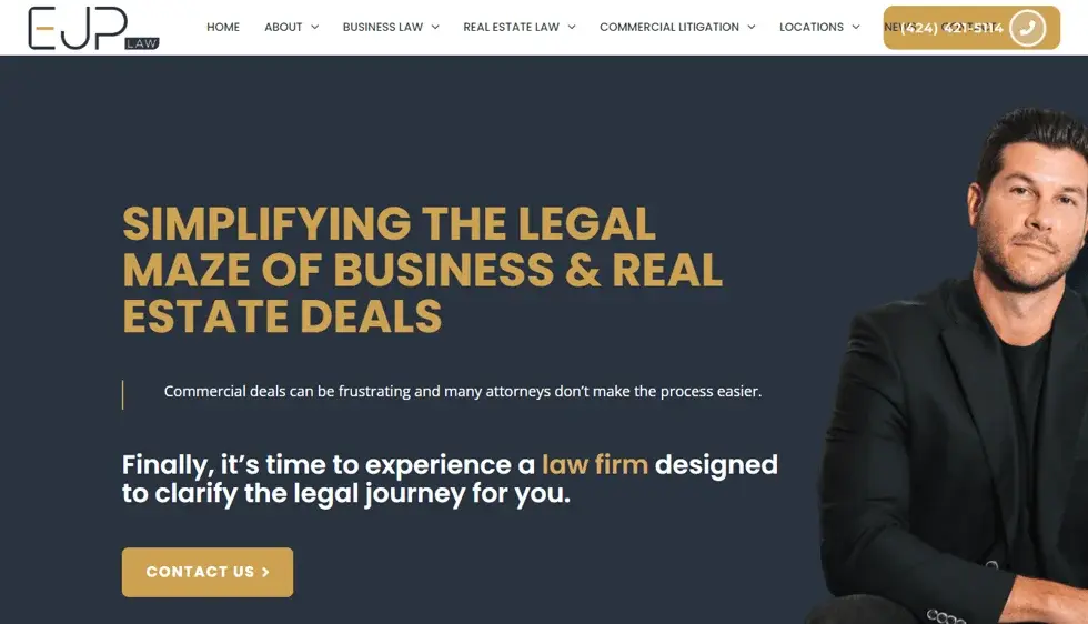 EJP Law Office website portfolio screenshot