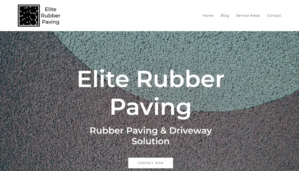 Elite Rubber Paving website portfolio screenshot