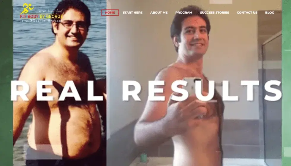 Fit Body by George website portfolio screenshot