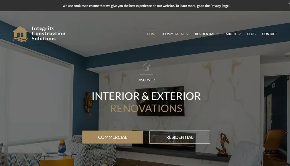 iConstruct website portfolio screenshot