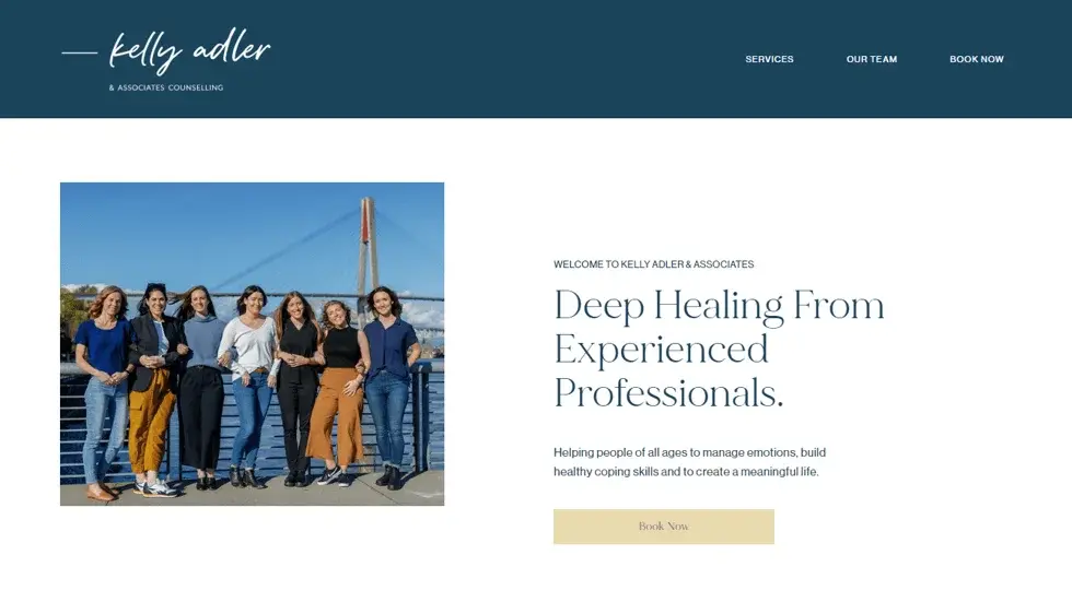 Kelly Adler website portfolio screenshot