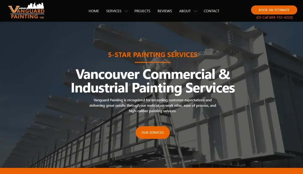 Painter website portfolio screenshot