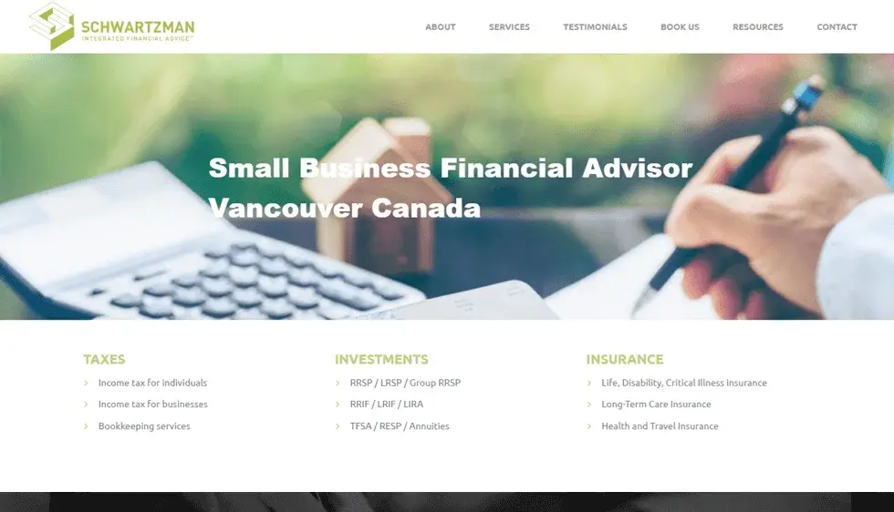 SF Corp website portfolio screenshot