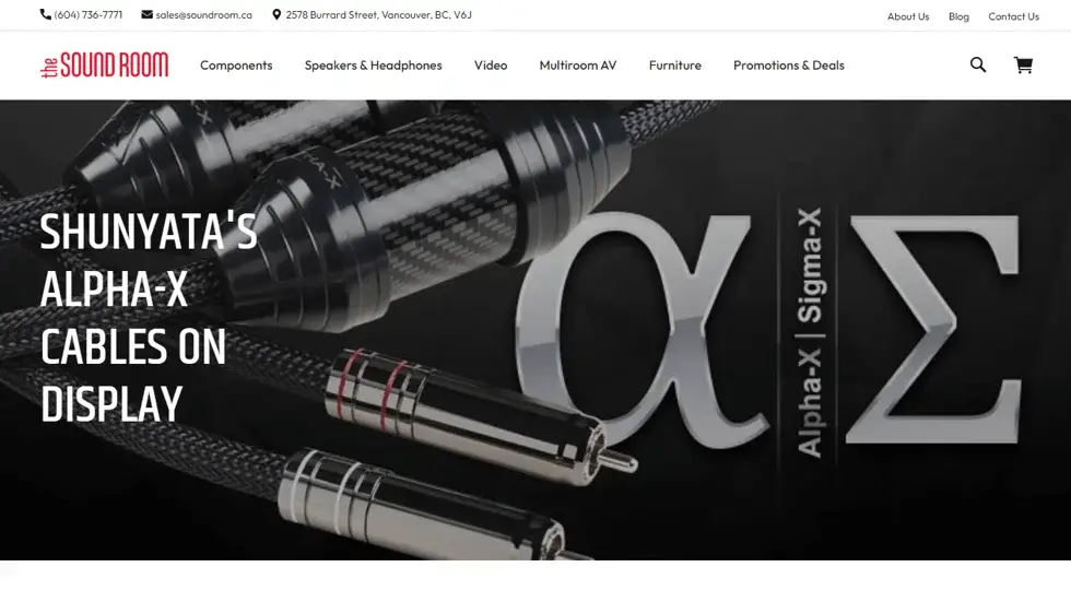 Sound Room website portfolio screenshot